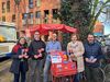 Das Wahlkampfteam mit Heike Park, Valentin Heider, Thomas Dirksen, Elke Kraut-Kleinschmidt und Philpp Hagemann